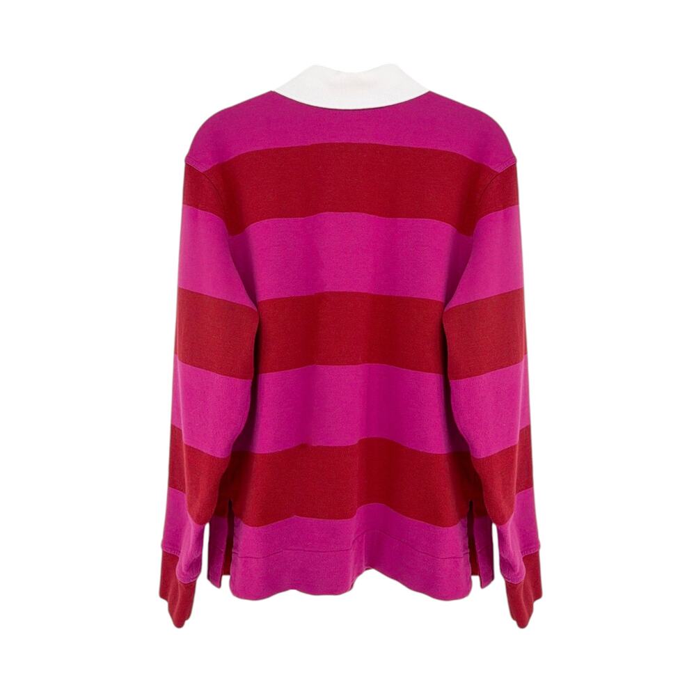 LULULEMON French Terry Rugby Shirt in Red & Pink S - Picture 4 of 10